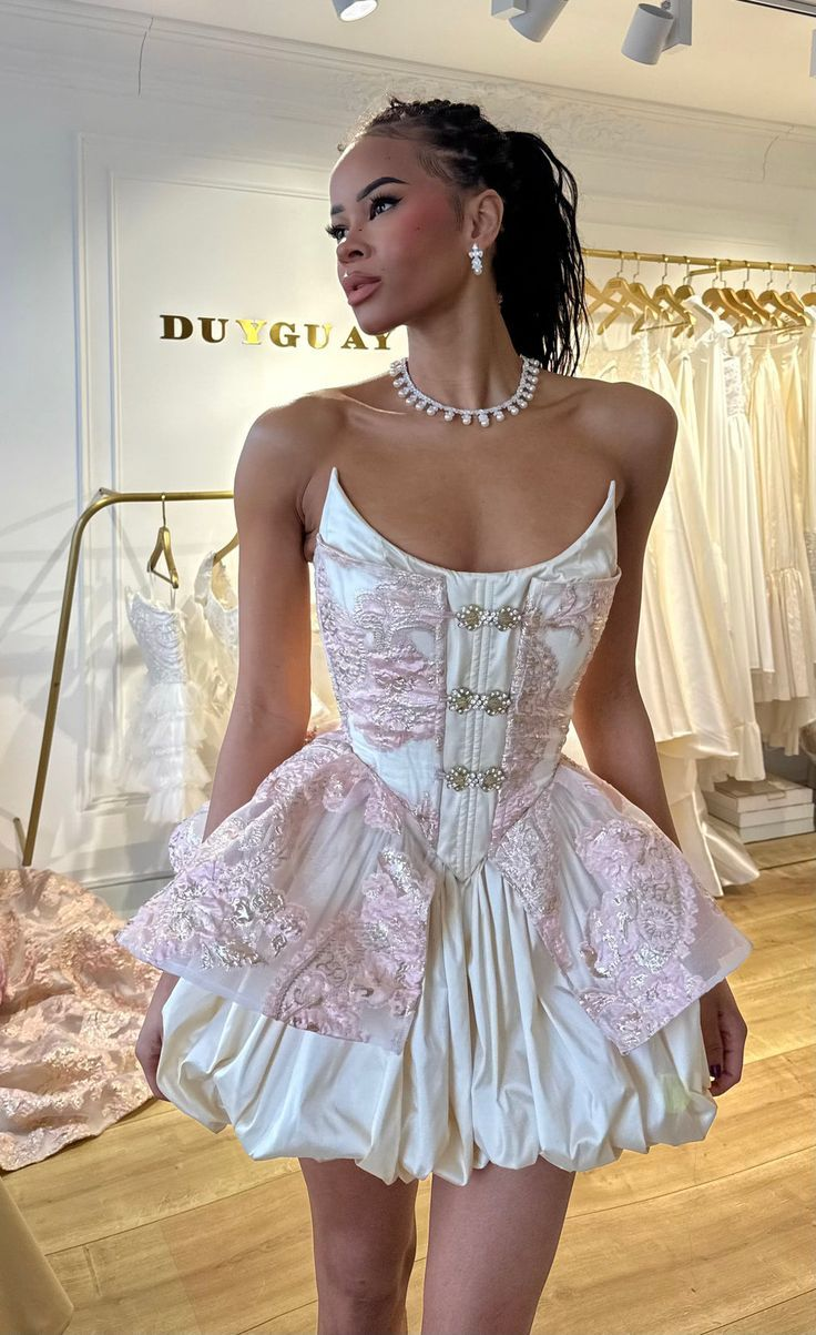 Fashion Strapless Pink Satin A Line Homecoming Dress Short 20th Birthday Outfits SP66
