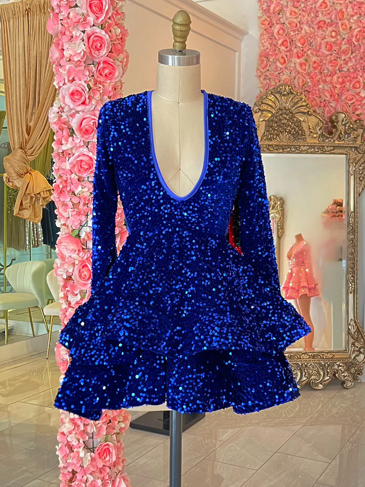 Royal Blue Sequins Homecoming Dress,Backless Homecoming Dress Y2152 Simplepromdress Royal Blue Sequins Homecoming Dress,Backless Homecoming Dress Y2152 Simplepromdress