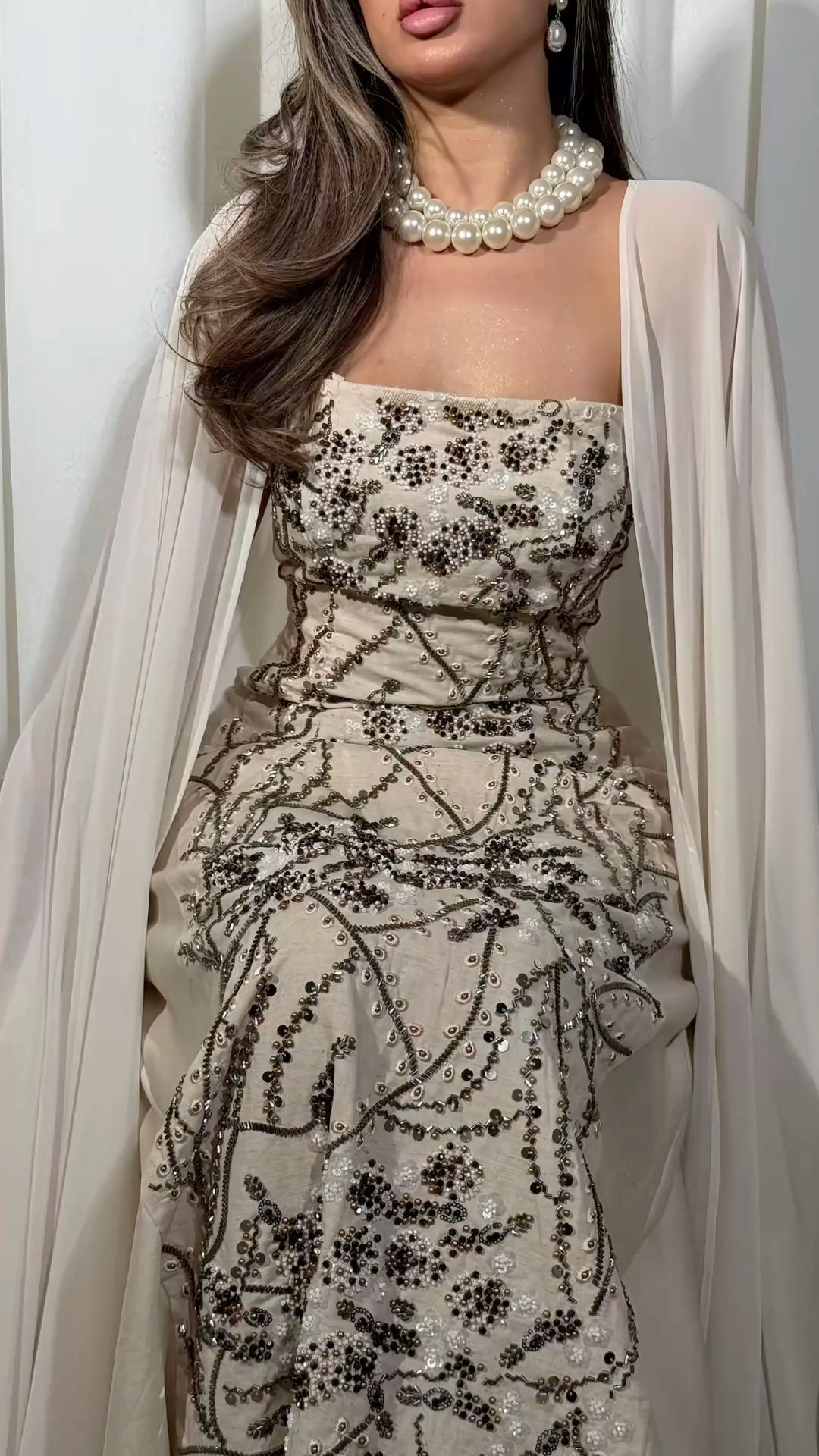 Luxurious Chiffon Beaded Mermaid Long Evening Dress Prom Gown SP1333