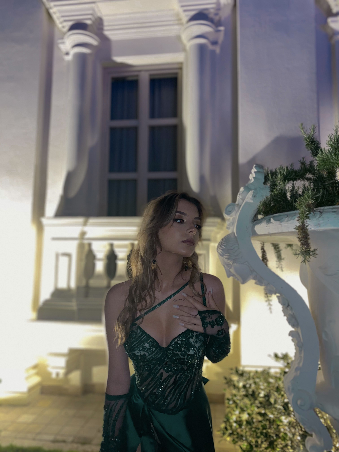 Unique Green Long Evening Dress,Green Evening Gown Y4112