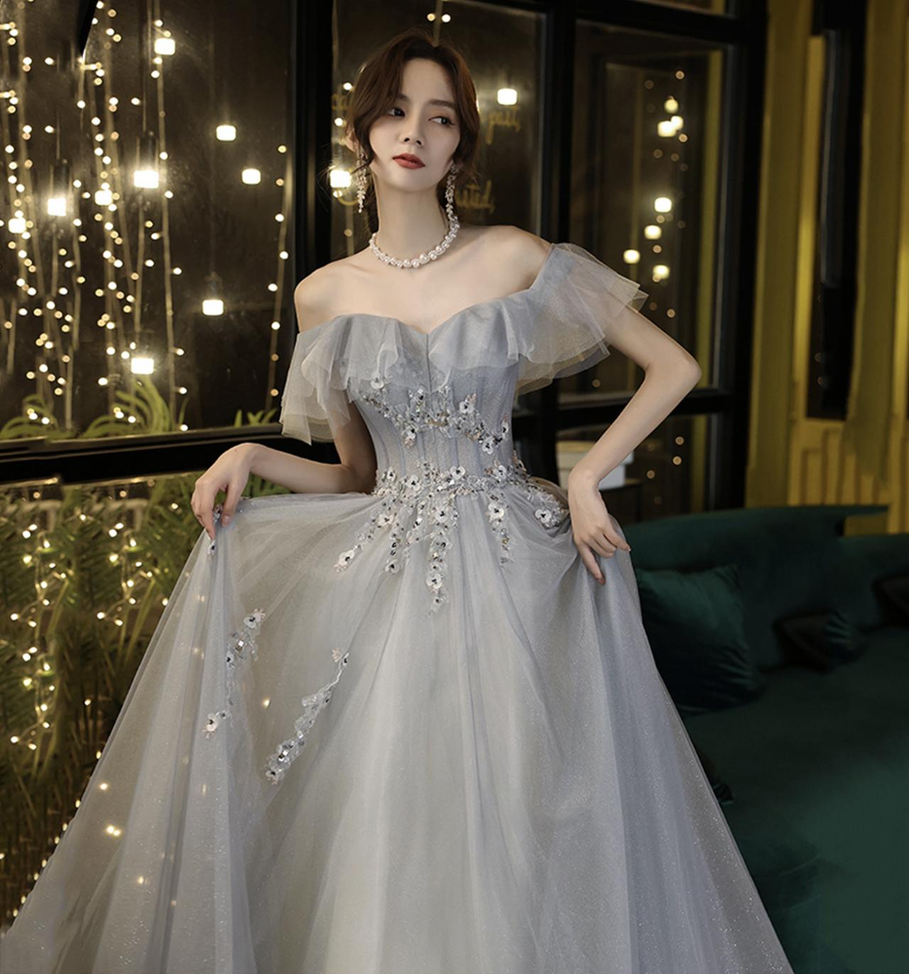 Off Shoulder A-line Evening Dress, Fairy Graduation Dress Y5840 Simplepromdress Off Shoulder A-line Evening Dress, Fairy Graduation Dress Y5840 Simplepromdress