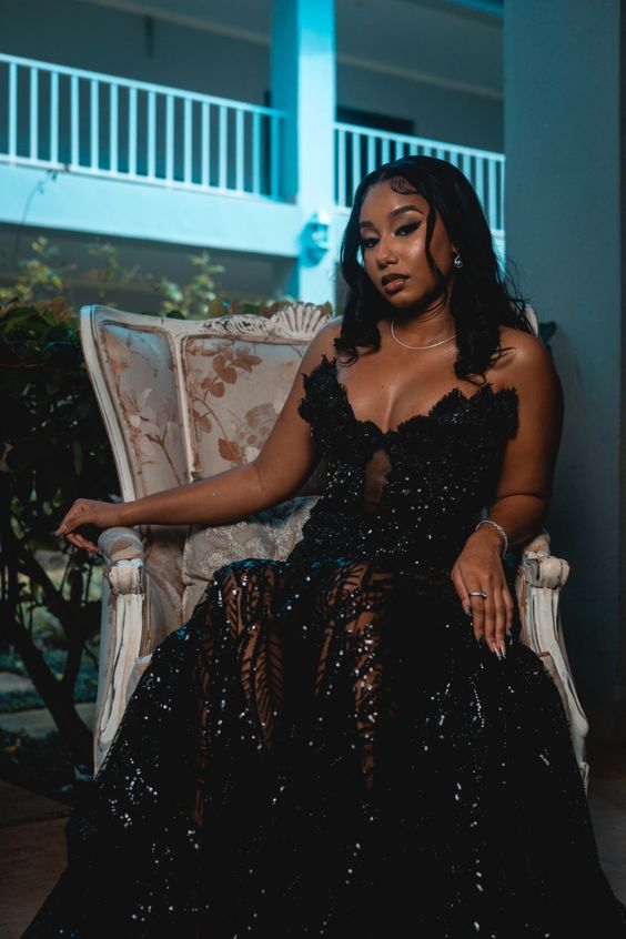 Elegant Black Long Evening Dress,Black Glam Dress Y6639 Simplepromdress Elegant Black Long Evening Dress,Black Glam Dress Y6639 Simplepromdress