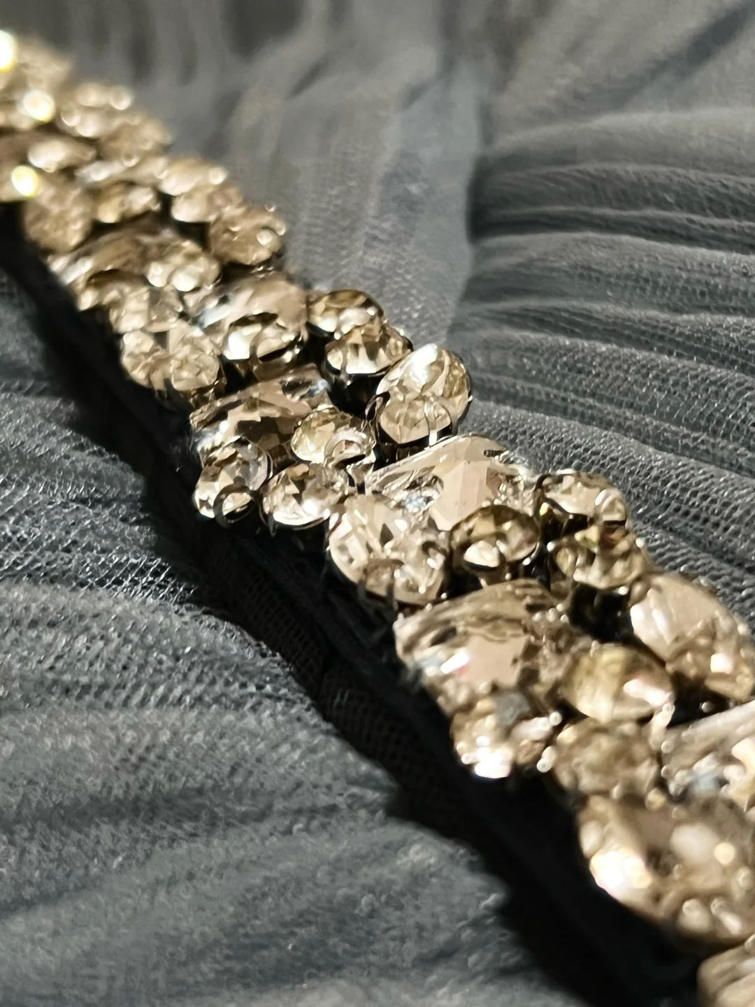 Simple Blue Tulle Beaded A Line Evening Dress,Spaghetti Straps V Neck Prom Dress Y8649