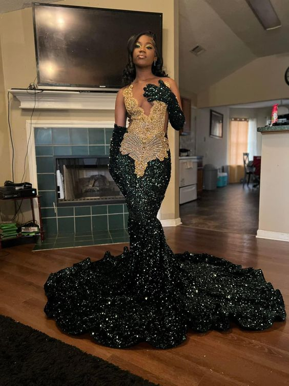 Luxurious Green Sequins Mermaid Evening Dress,Green Gala Dress Y6345 Simplepromdress Luxurious Green Sequins Mermaid Evening Dress,Green Gala Dress Y6345 Simplepromdress