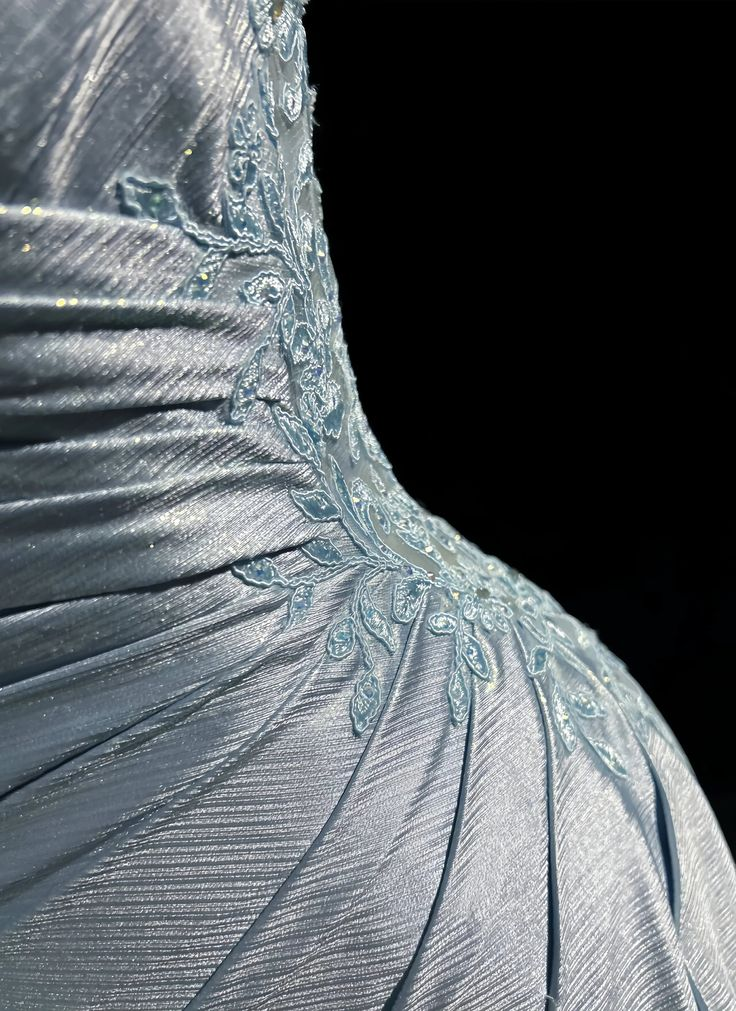 Elegant Blue Spaghetti Strap Prom Gown Pleated Backless Banquet Evening Dress Y8773