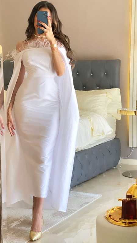 Elegant White Midi-length Prom Dress,White Party Dress Y4667 Simplepromdress Elegant White Midi-length Prom Dress,White Party Dress Y4667 Simplepromdress