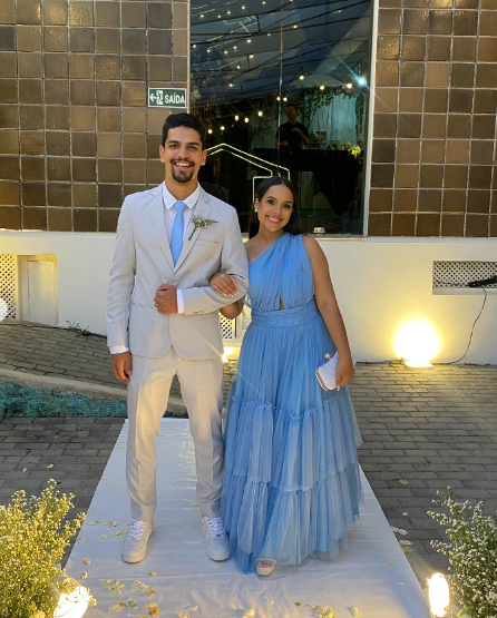 Elegant One Shoulder Blue Tulle Prom Dress,Blue Wedding Guest Dress Y4985