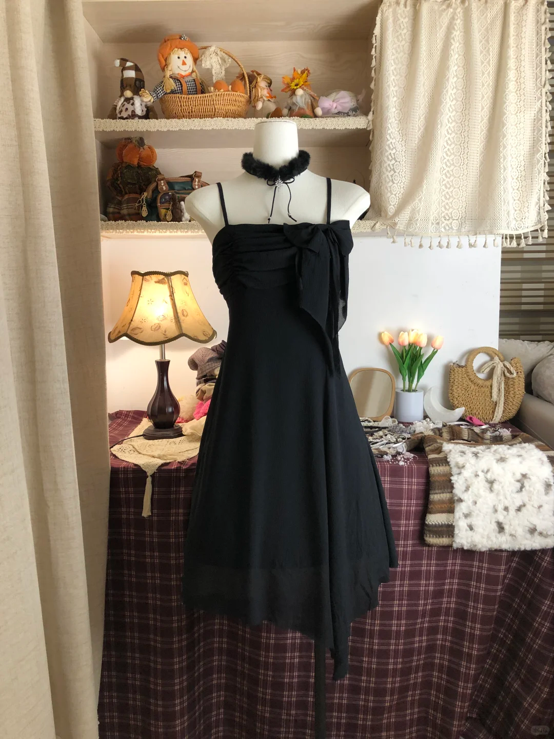 Simple Black Spaghetti Straps Chiffon A Line Short Graduation Homecoming Dress Cocktail Dress Y9762