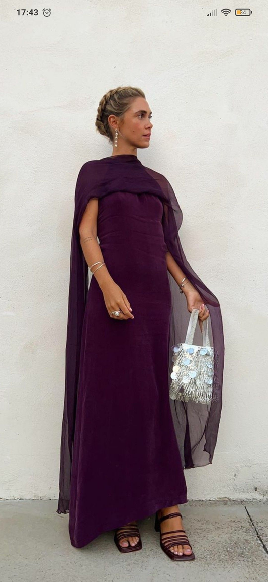 Elegant Purple Sheath/Column Prom Dress,Classy Party Gown Y4747