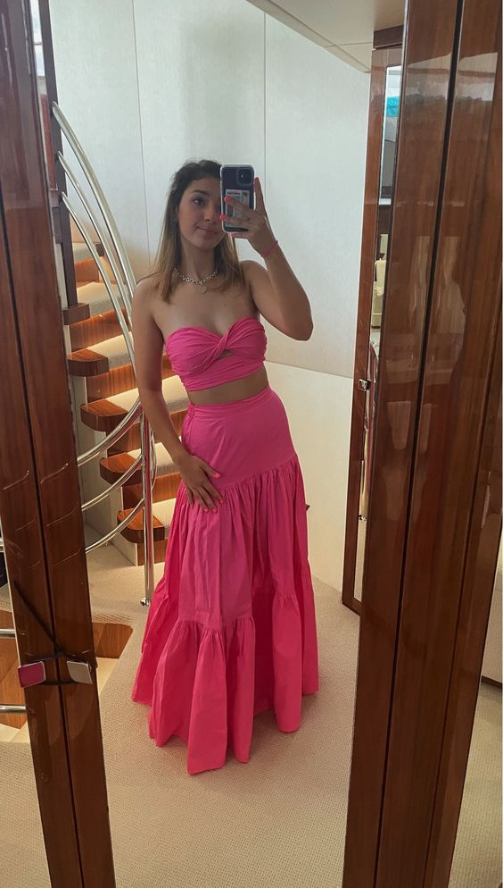 Elegant Two Piece Long Prom Dress,Summer Beach Dress Y6925 Simplepromdress Elegant Two Piece Long Prom Dress,Summer Beach Dress Y6925 Simplepromdress