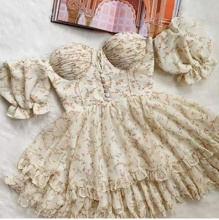 Vintage Floral Homecoming Dress Summer Dress Y2886 – Simplepromdress