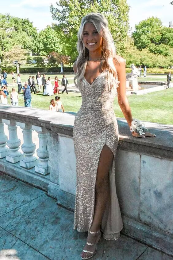 Elegant V Neck Sheath Prom Dress With Split,Senior Prom Gown Y7321 Simplepromdress Elegant V Neck Sheath Prom Dress With Split,Senior Prom Gown Y7321 Simplepromdress