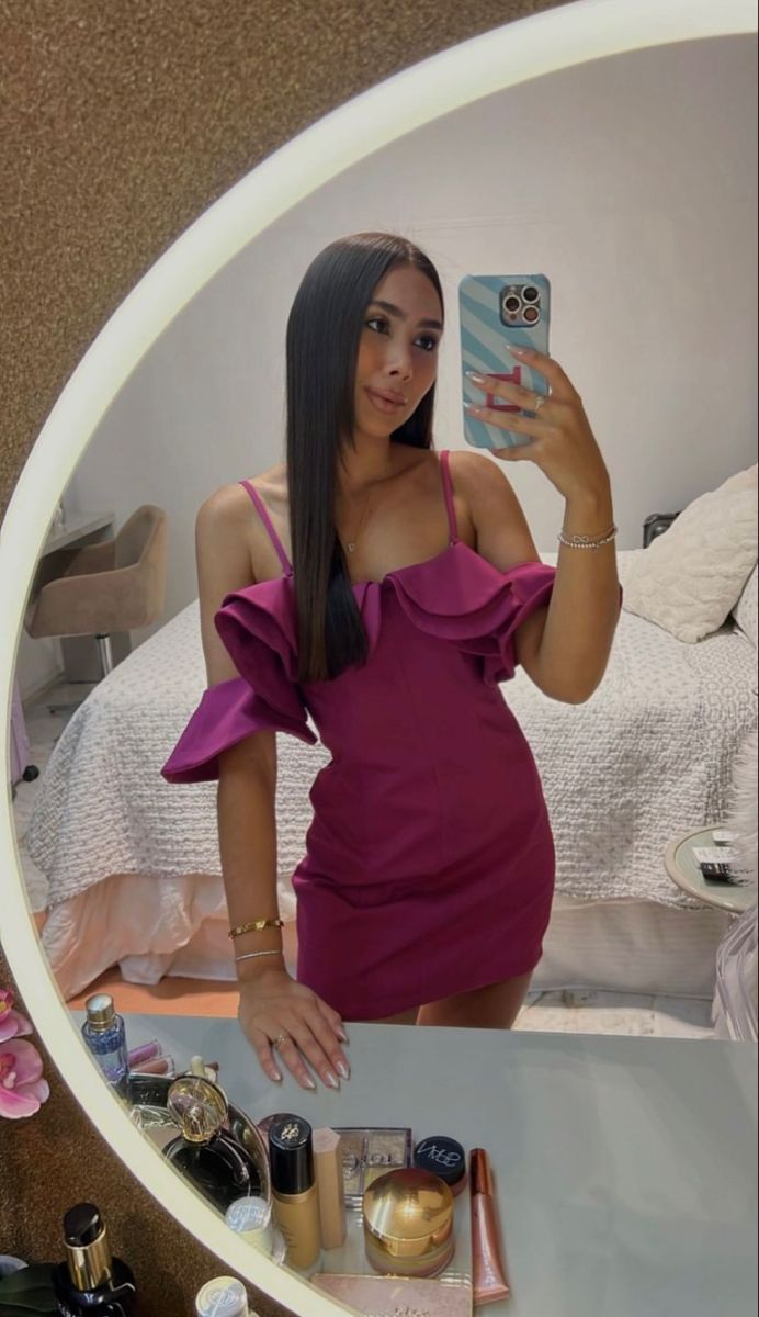 Sexy Fuchsia Bodycon Dress,Mini Homecoming Dress Y4879