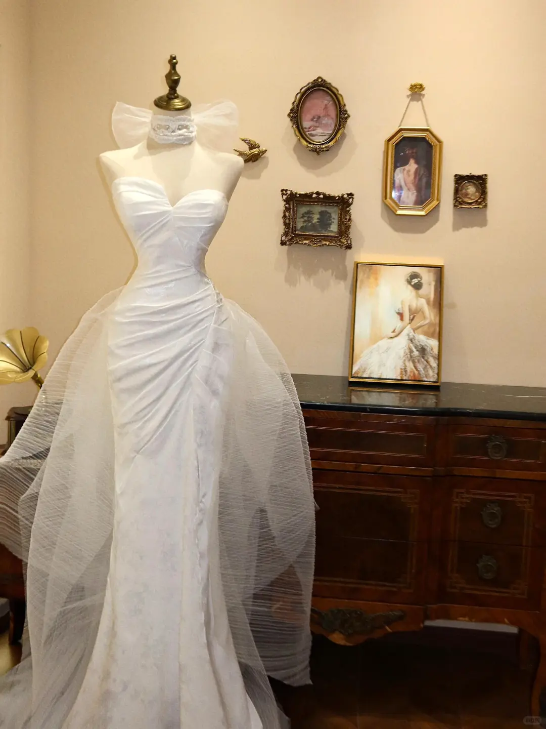 Elegant White Strapless Tulle Satin Mermaid Prom Evening Dress,Formal Wedding Dress Y8602