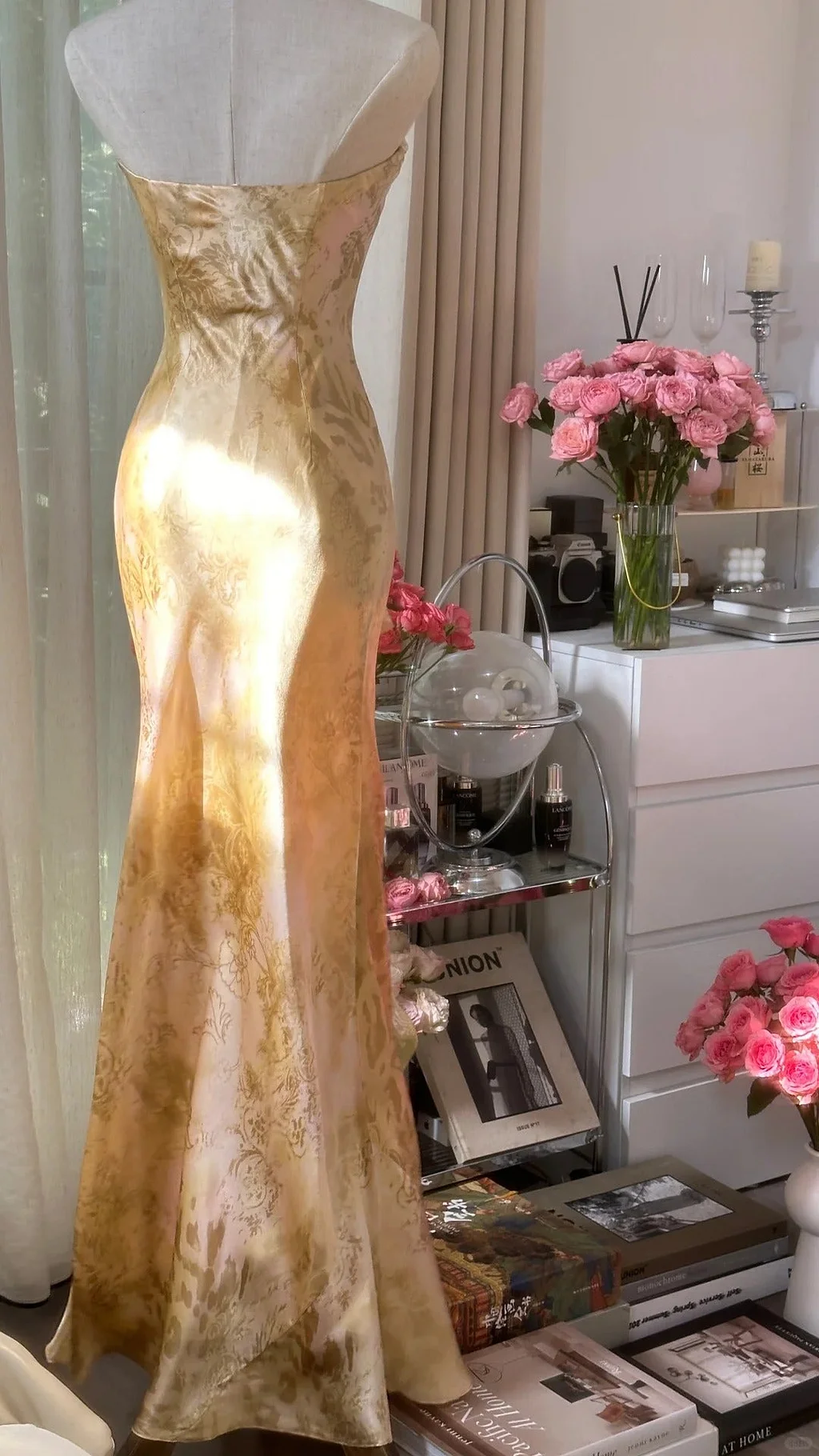 Elegant Fashion Long Chiffon Strapless Evening Dress Birthday Party Dress Y9790