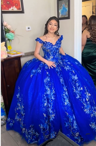 Royal Blue Ball Gown Quinceanera Dresses 3D Flower Sweetheart Sweet 15 Simplepromdress Royal Blue Ball Gown Quinceanera Dresses 3D Flower Sweetheart Sweet 15 Simplepromdress