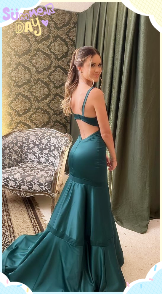 Attractive Green Prom Dresses | Classy Backless Prom Dresses Y1828 Simplepromdress Attractive Green Prom Dresses | Classy Backless Prom Dresses Y1828 Simplepromdress