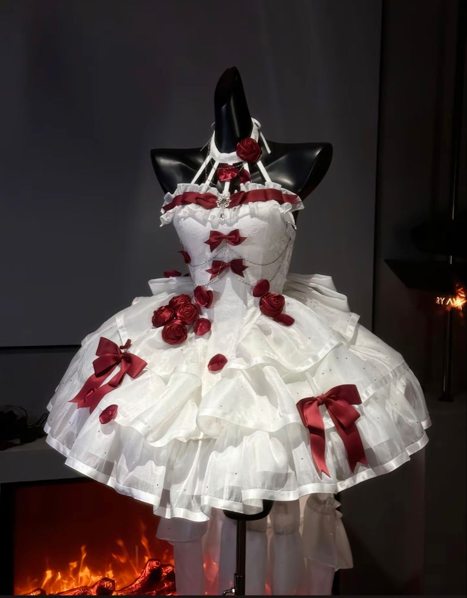 Charming Halter White Tulle 3D Flowers Short Princess Birthday Dress Homecoming Dress Y9871