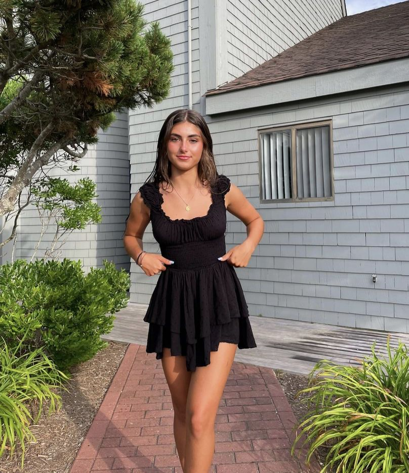 Cute A-line Black Homecoming Dress,Black Party Dress Y2211