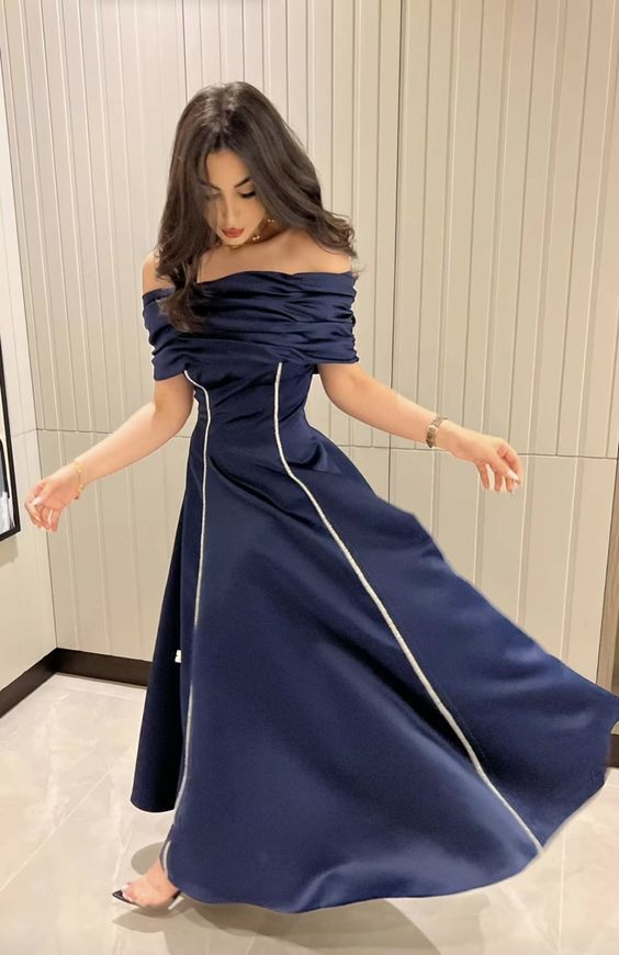 Charming Off The Shoulder A-line Prom Dress,Formal Gown Y7132