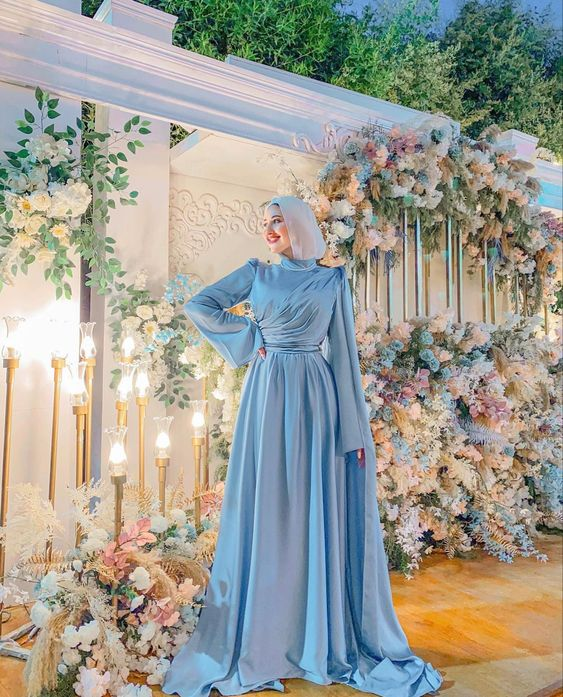 Modest A-line Blue Long Evening Dress,Blue Maxi Dress Y6976 Simplepromdress Modest A-line Blue Long Evening Dress,Blue Maxi Dress Y6976 Simplepromdress