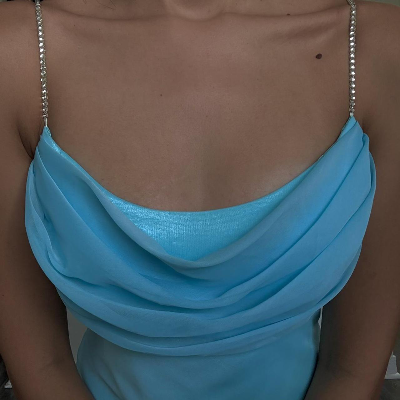 Classy Spaghetti Straps Beaded Satin Chiffon Mermaid Party Dress Long Prom Gowns SP444