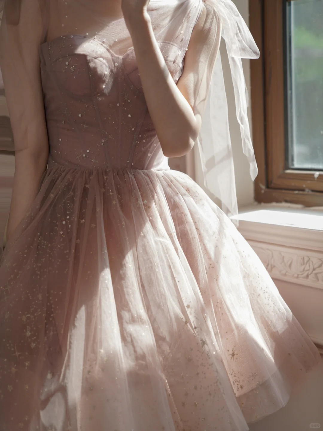 Classy Pink Tulle Sequin A Line Short Birthday Outfits Formal 6th Grade Homecoming Dress Y9291