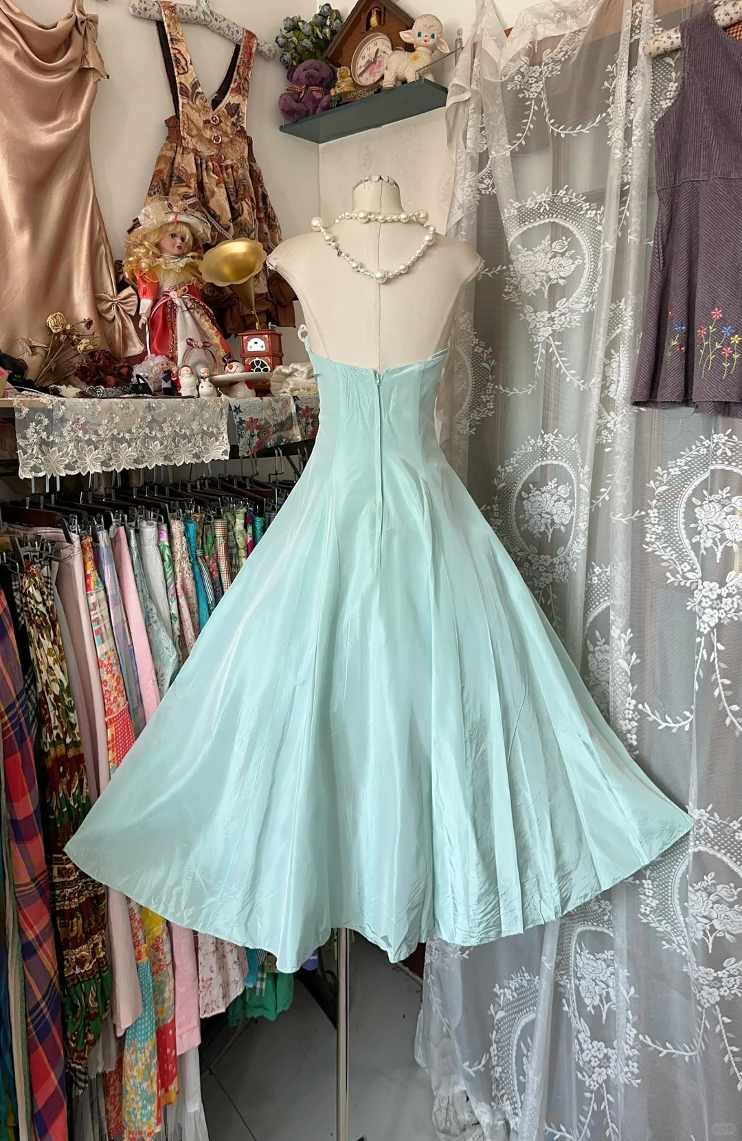 Elegant Strapless Satin Appliques A Line Birthday Outfits Light Green Lihght Dress Y9009