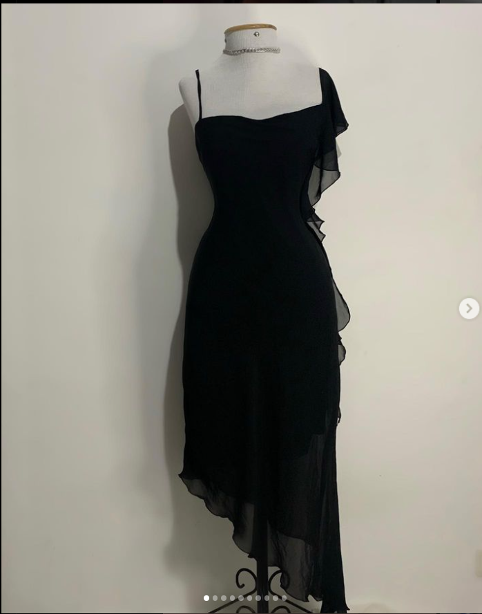 Black Chiffon Midi-length Prom Dress,Black Party Dress Y2921 Simplepromdress Black Chiffon Midi-length Prom Dress,Black Party Dress Y2921 Simplepromdress