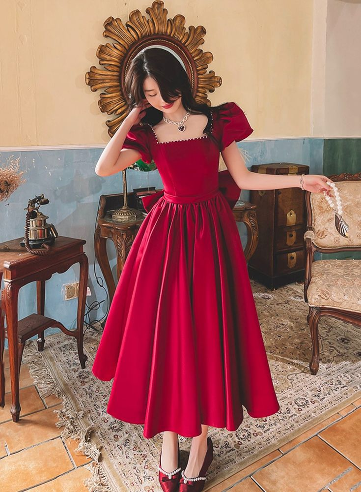 Cute burgundy dresses deals