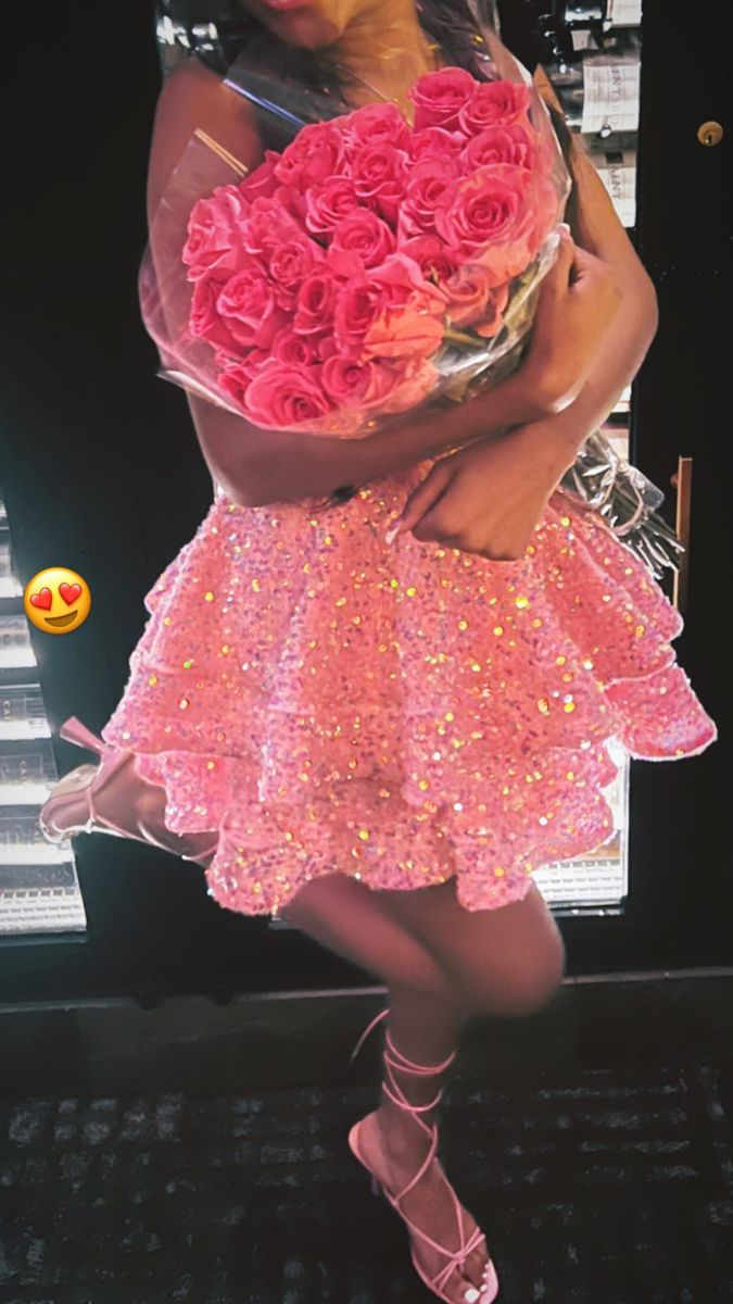 Sparkly Halter Sequin Cocktail Dresses Pink A-line Homecoming Dress Y4 Simplepromdress Sparkly Halter Sequin Cocktail Dresses Pink A-line Homecoming Dress Y4 Simplepromdress