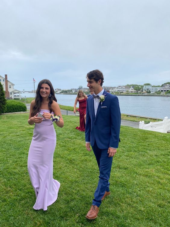 blue suits and purple bridesmaid dresses Bridesmaids Dresses Go With Navy Suits