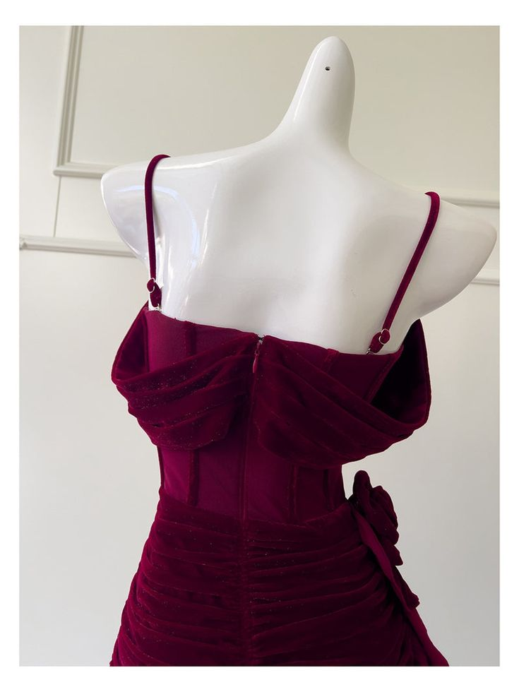 Vintage Sheath Burgundy Velvet Cocktail Dress Short Graduation Homecoming Dress Y9041