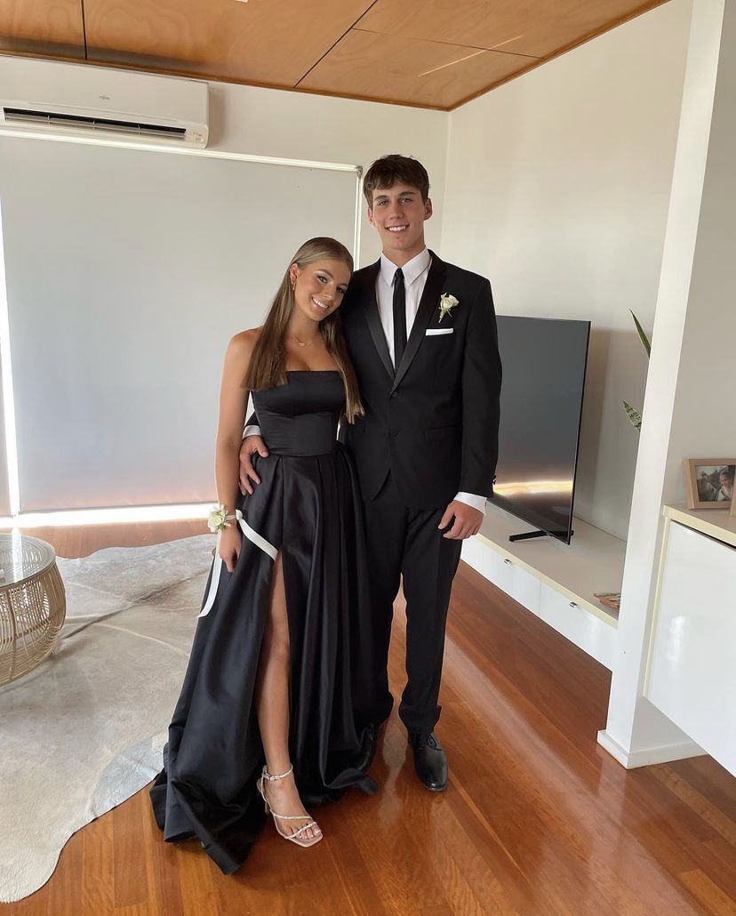 Black Leg Slit Prom Dress,Women A-line Elegant Party Dresses Y4448 Simplepromdress Black Leg Slit Prom Dress,Women A-line Elegant Party Dresses Y4448 Simplepromdress