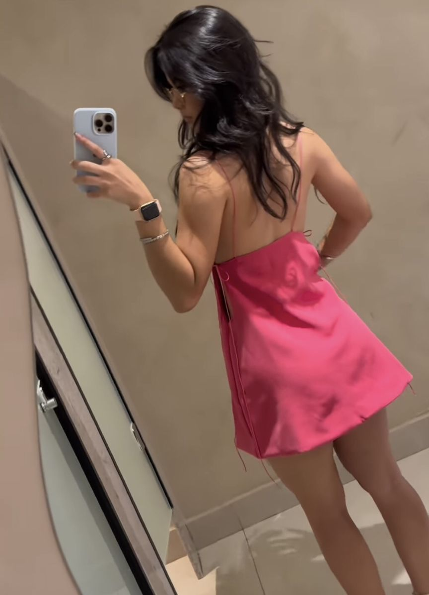 Sexy Spaghetti Straps Pink Short Cocktail Dress Formal Homecoming Dress Birthday Dress Y9723