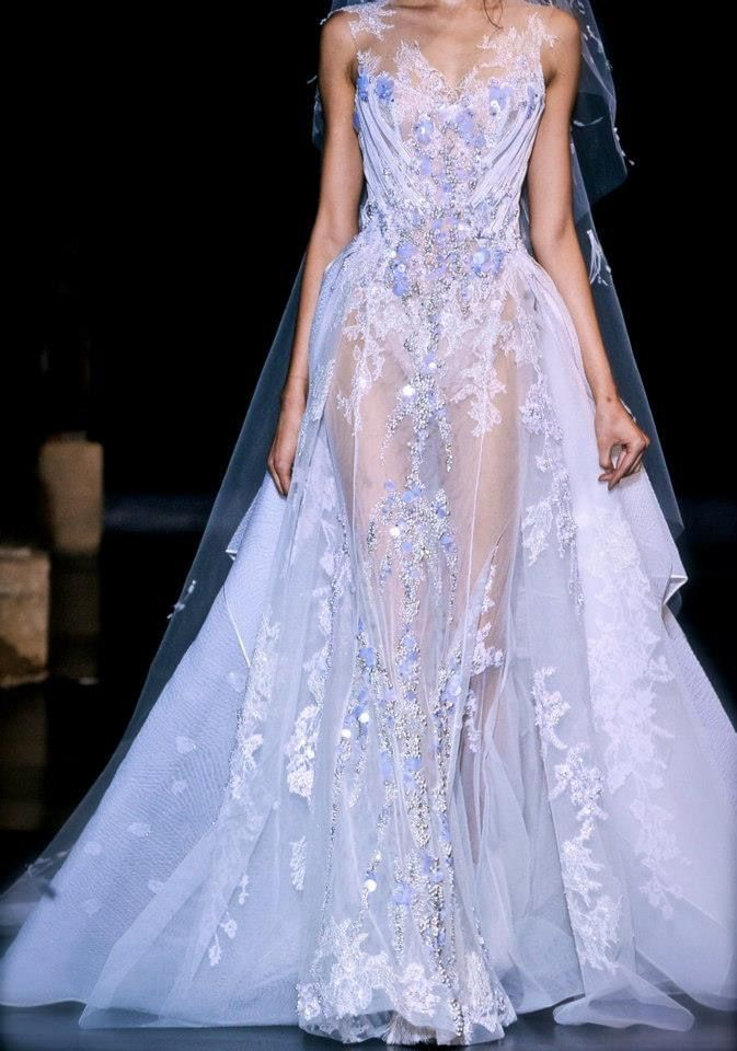 Classy Tulle lace Appliques Evening Dress,Long Wedding Dress Y8413