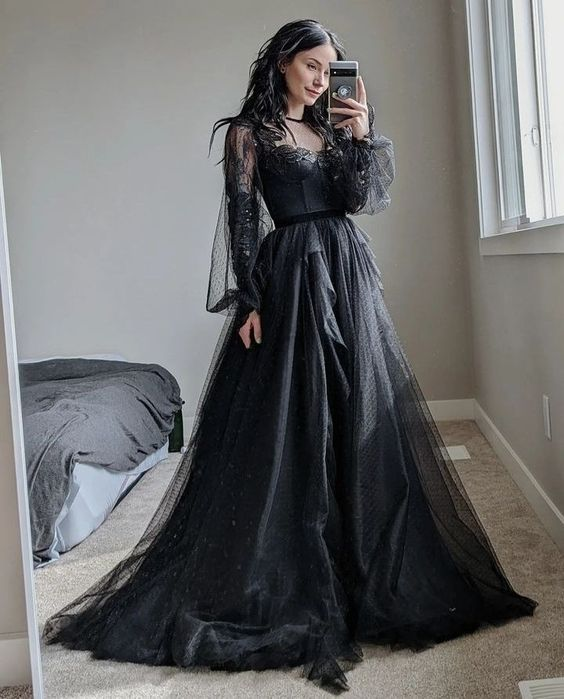 Elegant A line Long Black Lace Prom Dress Y7360 Simplepromdress Elegant A line Long Black Lace Prom Dress Y7360 Simplepromdress