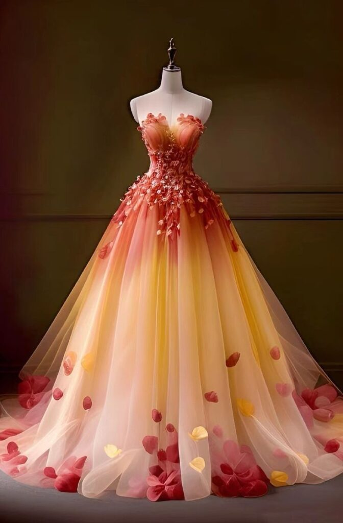 Pretty Tulle Appliques Strapless A Line Prom Dress Evening Dress Y8360