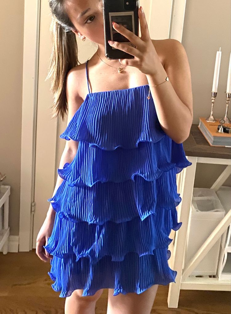 Hot Pink Layered Homecoming Dress,Graduation Dress Y2298