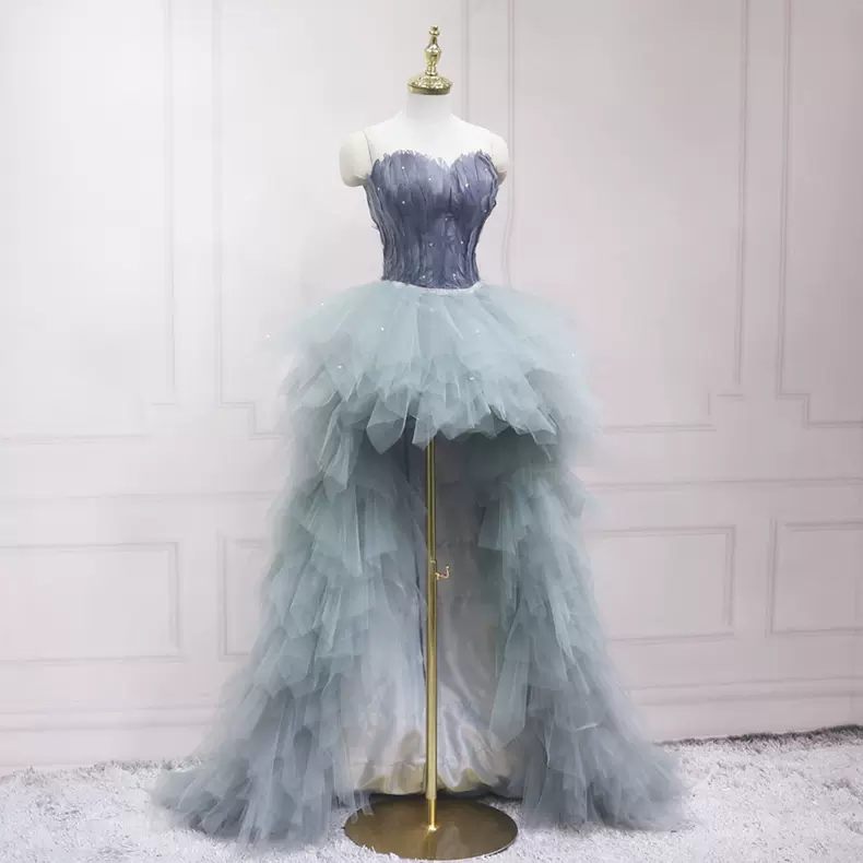 Sweetheart Hi-low Tulle Prom Dress Fashion Prom Dress s44