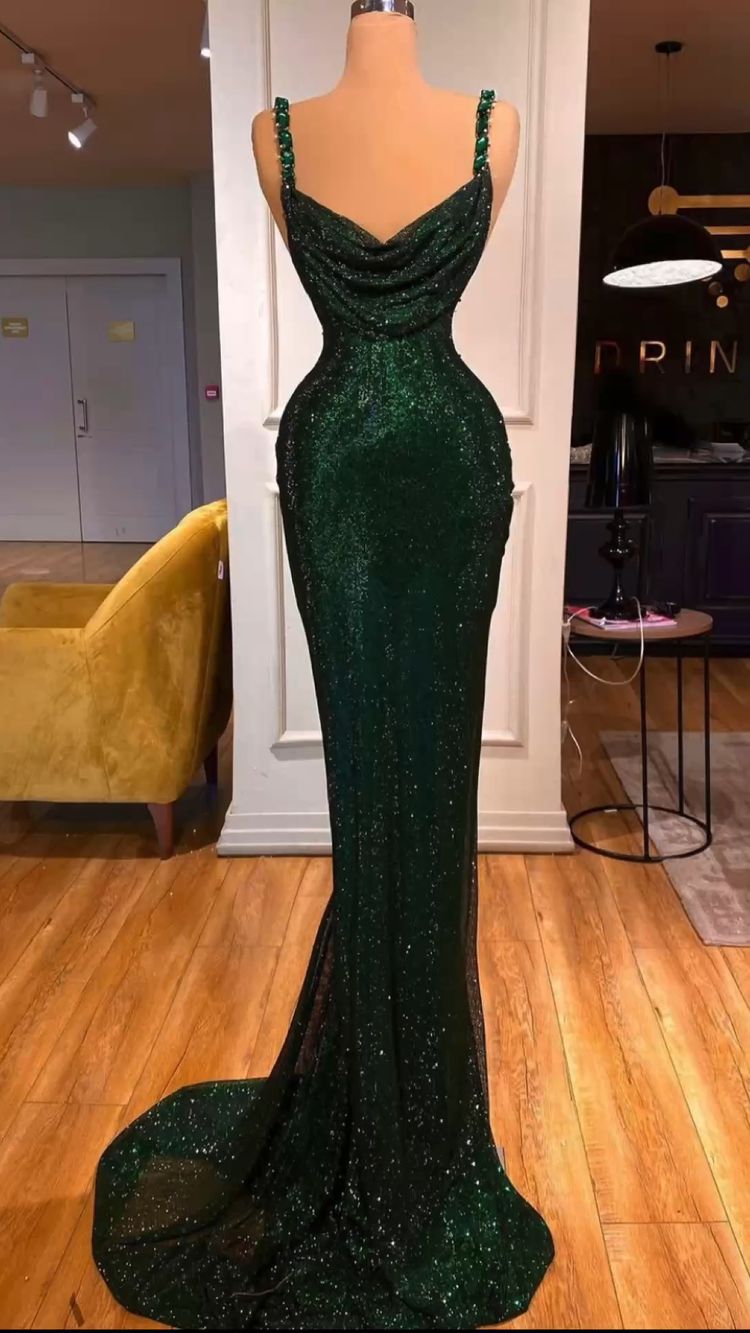 Stunning Emerald Green Mermaid Evening Dress Sleeveless Formal Gown Y1 Simplepromdress Stunning Emerald Green Mermaid Evening Dress Sleeveless Formal Gown Y1 Simplepromdress