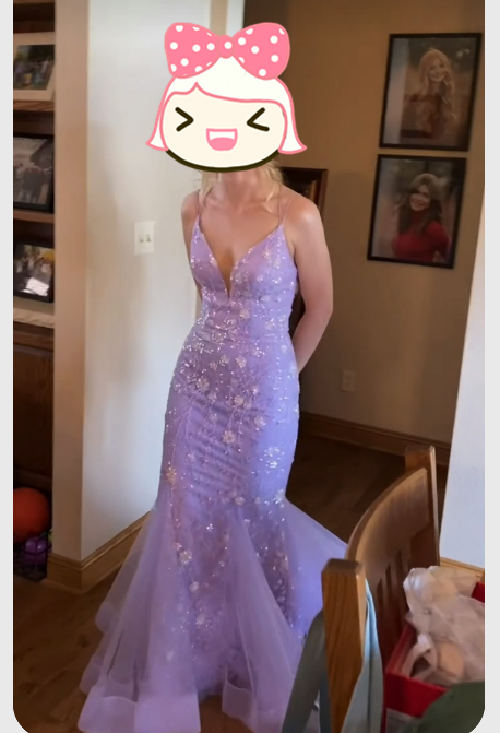 Light Purple Mermaid Prom Dress Elegant Evening Dress Graduation Dress Y300