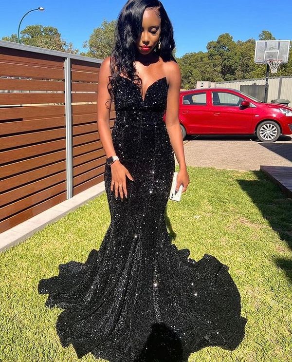 Sexy Sparkly Mermaid Black Sequins Long Prom Dress Y362 Simplepromdress Sexy Sparkly Mermaid Black Sequins Long Prom Dress Y362 Simplepromdress