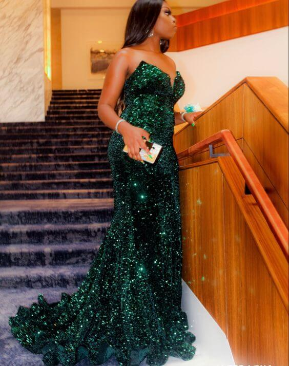 Sparkly Sequin Green Long Mermaid Evening Dresses Black Women Y558 Simplepromdress Sparkly Sequin Green Long Mermaid Evening Dresses Black Women Y558 Simplepromdress
