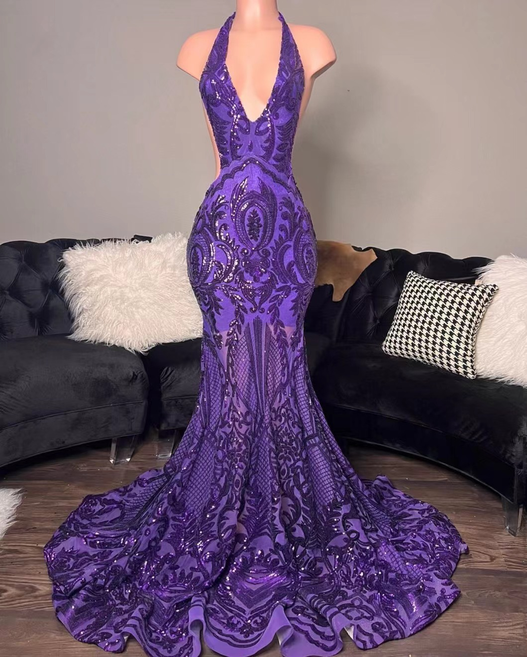 Purple 2025 formal gowns