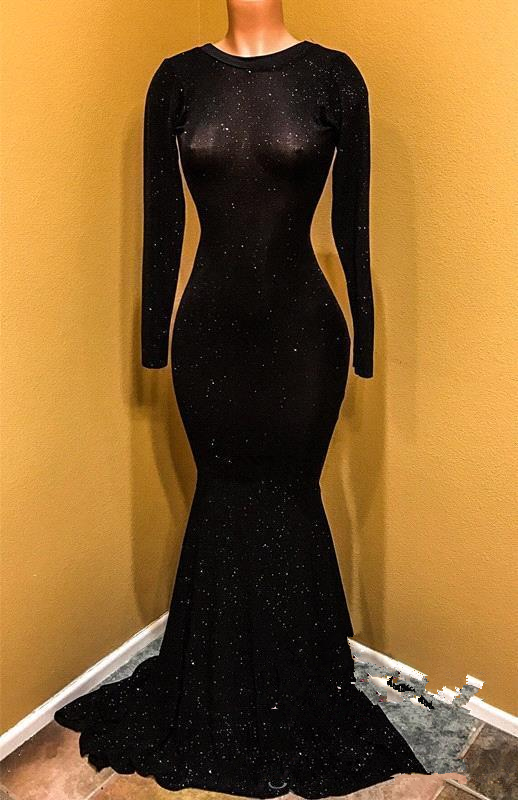 Long black sequin prom dresses long sparkly mermaid open back evening Simplepromdress Long black sequin prom dresses long sparkly mermaid open back evening Simplepromdress