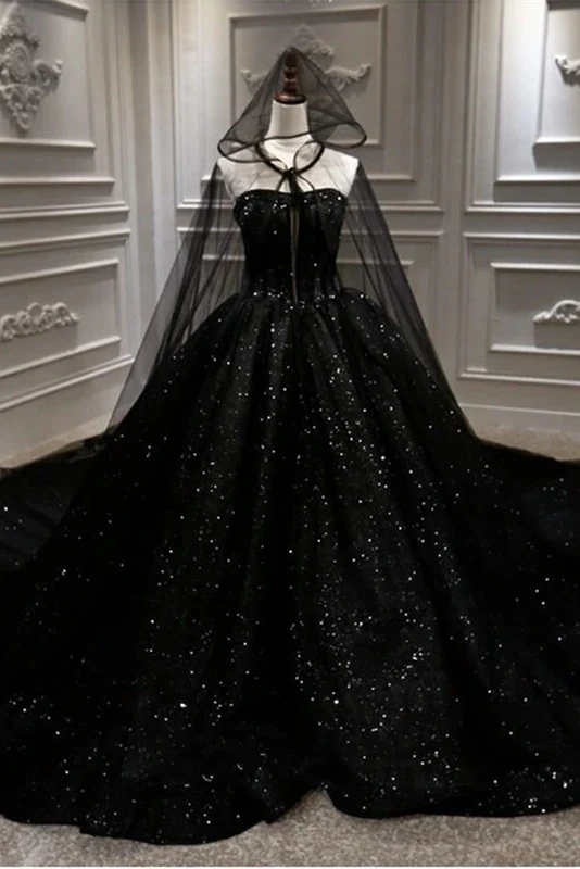 Sequin Shiny Strapless Black Ball Gown Princess Prom Dresses Y56 Simplepromdress Sequin Shiny Strapless Black Ball Gown Princess Prom Dresses Y56 Simplepromdress