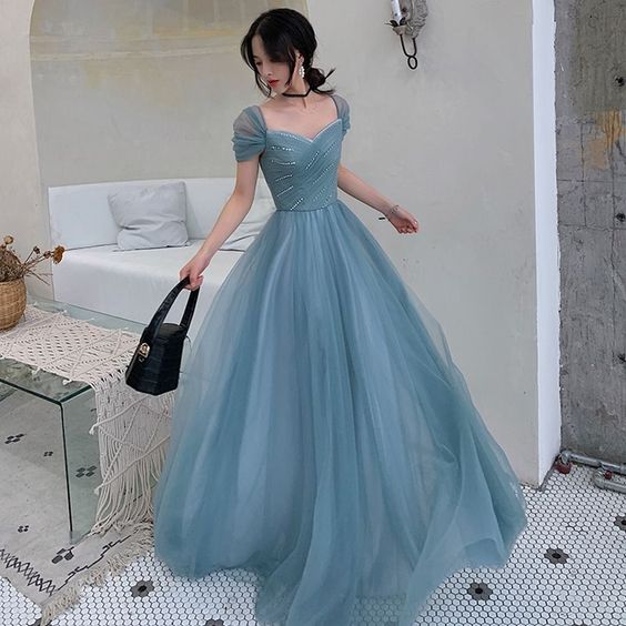 A-Line Princess Square Neckline Short Sleeve Floor-Length Prom Dresses Simplepromdress A-Line Princess Square Neckline Short Sleeve Floor-Length Prom Dresses Simplepromdress