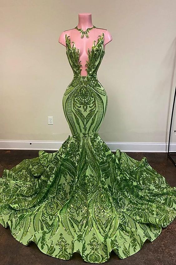Sparkly Sequins Olive Green Mermaid African Prom Dresses Black Girls J Simplepromdress Sparkly Sequins Olive Green Mermaid African Prom Dresses Black Girls J Simplepromdress