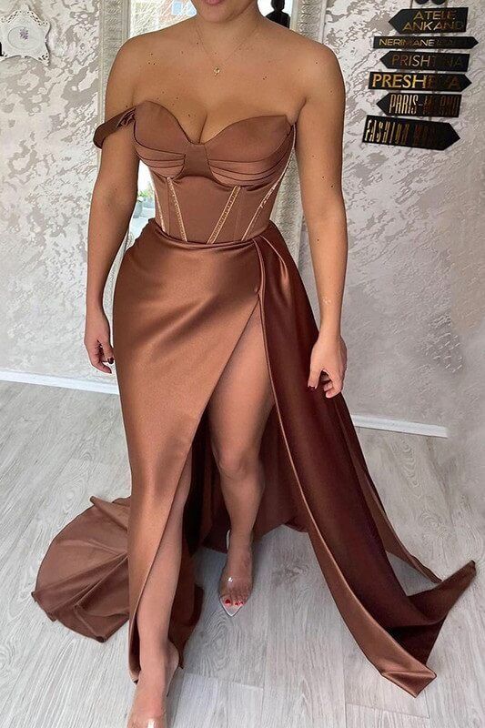 Chocolate Sweetheart Formal Evening Gowns Sexy Corset Prom Dresses,Sid Simplepromdress Chocolate Sweetheart Formal Evening Gowns Sexy Corset Prom Dresses,Sid Simplepromdress